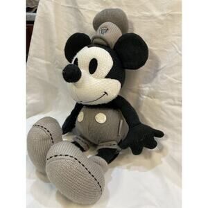 HALLMARK MICKEY MOUSE GRAY & WHITE 100 YEARS OF WONDER 12" PLUSH - NEW WITH TAGS